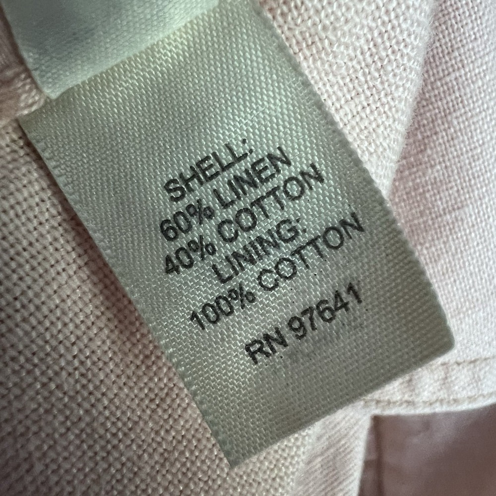 J. JILL COTTON LINEN LONG SLEEVE DENIM JACKET SIZE PM‎ PALE PINK BOHO COUNTRY CH - Picture 4 of 12